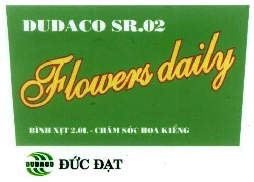 Mẫu nhãn hiệu DUDACO FLOWERS DAILY Đức Đạt SR 02