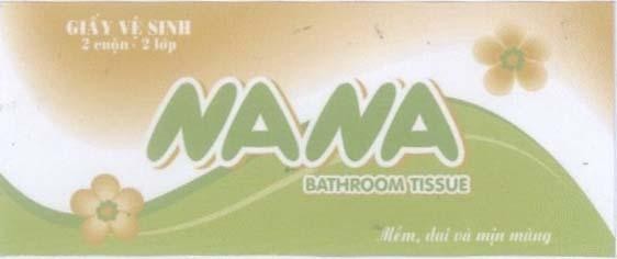 Mẫu nhãn hiệu NANA BATHROOM TISSUE Giấy vệ sinh 2 cuộn - 2 lớp