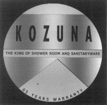 Mẫu nhãn hiệu KOZUNA THE KING OF SHOWER ROOM AND SANITARYWARE