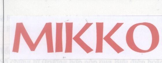 Mẫu nhãn hiệu MIKKO