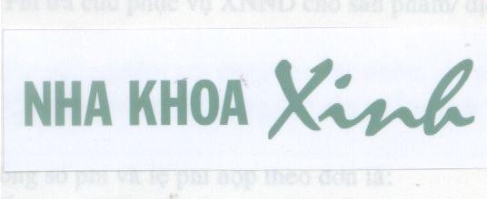 Mẫu nhãn hiệu NHA KHOA XINH