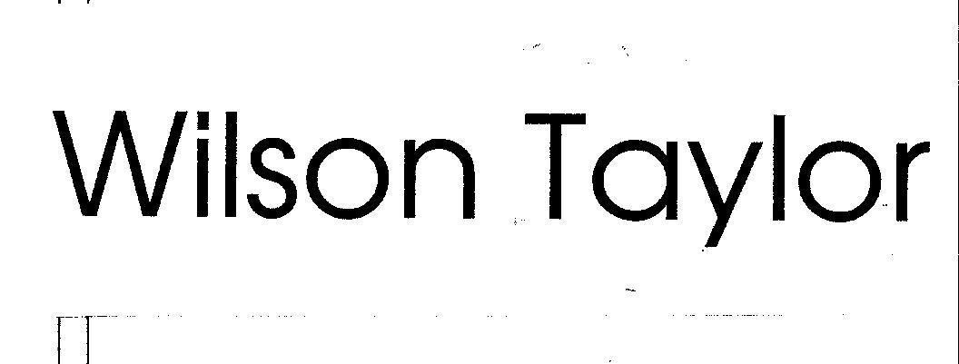 Mẫu nhãn hiệu WILSON TAYLOR