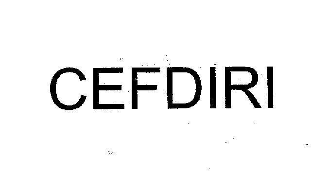 Mẫu nhãn hiệu CEFDIRI