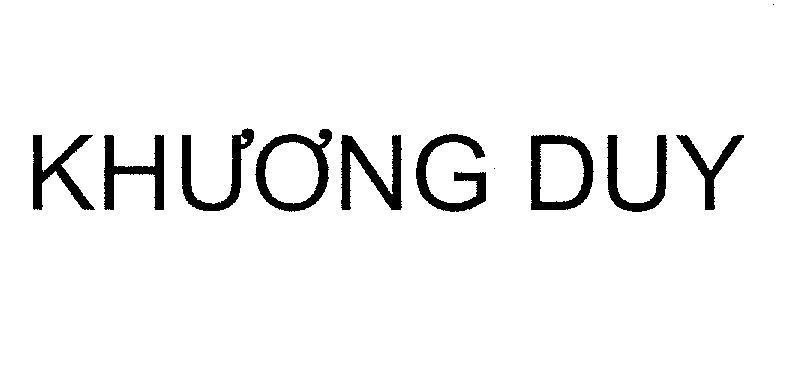Mẫu nhãn hiệu KHƯƠNG DUY
