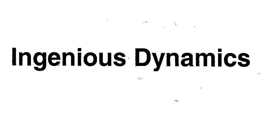 Mẫu nhãn hiệu INGENIOUS DYNAMICS
