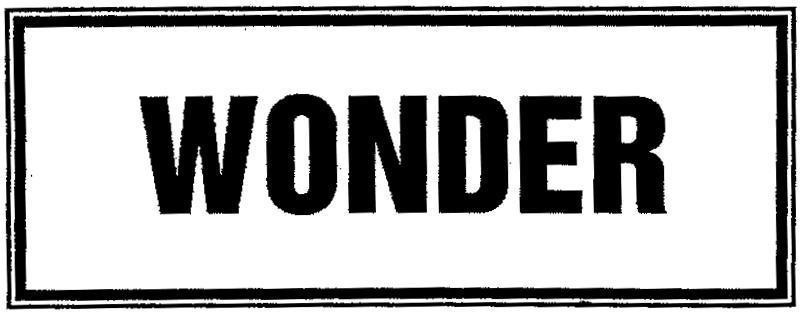 Mẫu nhãn hiệu WONDER