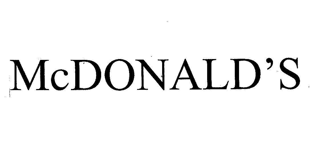Mẫu nhãn hiệu MCDONALD S