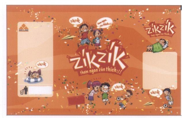 Mẫu nhãn hiệu AN LAC ZIKZIK THƠM NGON ZòN THíCH