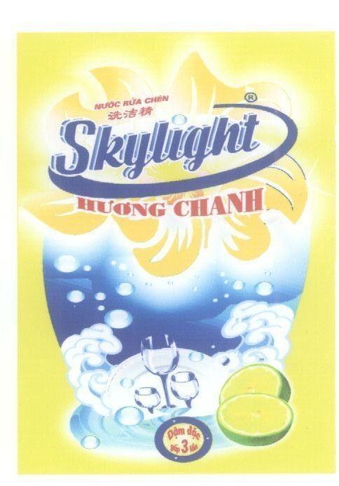 Mẫu nhãn hiệu SKYLIGHT NUOC RUA CHEN HUONG CHANH [nước rửa chén]