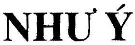 Mẫu nhãn hiệu NHƯ ý
