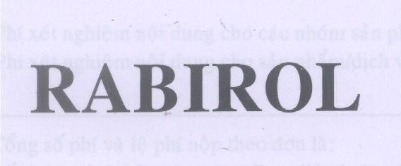 Mẫu nhãn hiệu RABIROL