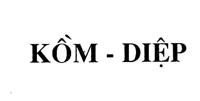 Mẫu nhãn hiệu Kồm - Diệp