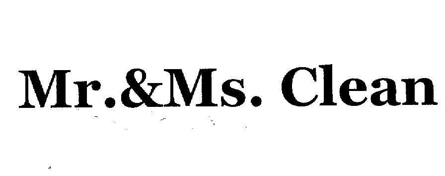 Mẫu nhãn hiệu MR MS CLEAN