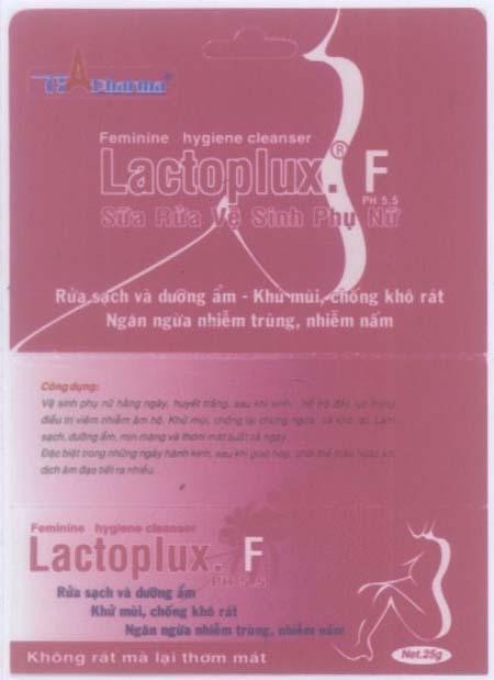 Mẫu nhãn hiệu LACTOPLUX F TK PHARMA