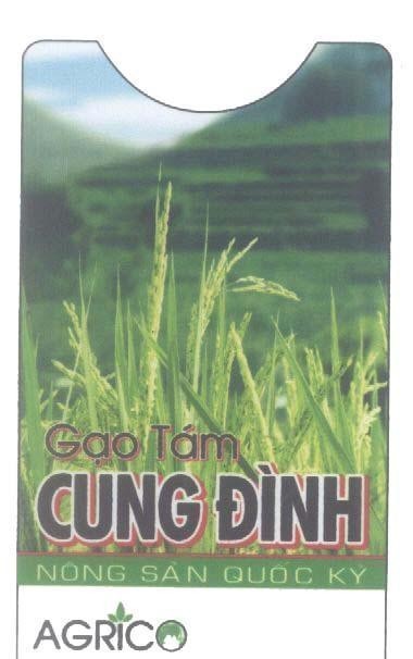 Mẫu nhãn hiệu cung đình AGRICO Quốc Kỳ Gạo tám nông sản