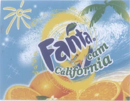 Mẫu nhãn hiệu FANTA CAM CALIFORNIA