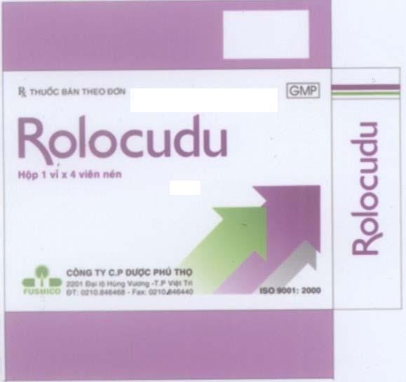 Mẫu nhãn hiệu ROLOCUDU FUSHICO PHú THọ CONG TY C.P DUOC GMP