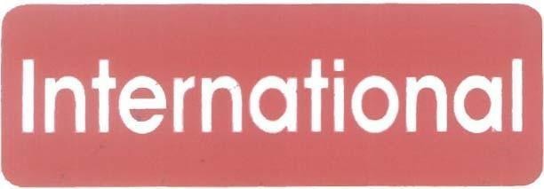 Mẫu nhãn hiệu INTERNATIONAL