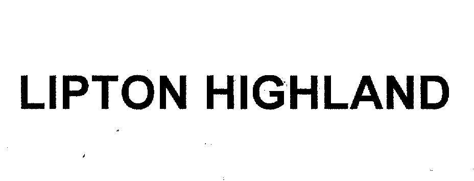 Mẫu nhãn hiệu LIPTON HIGHLAND