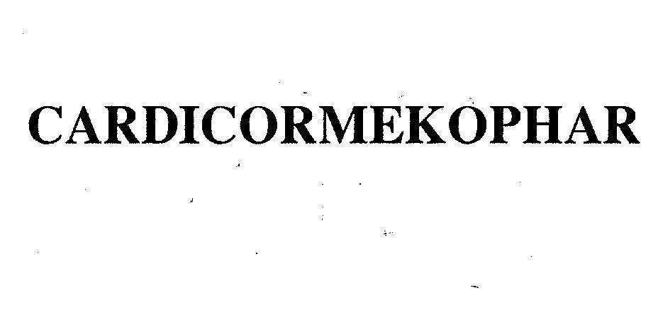 Mẫu nhãn hiệu CARDICORMEKOPHAR
