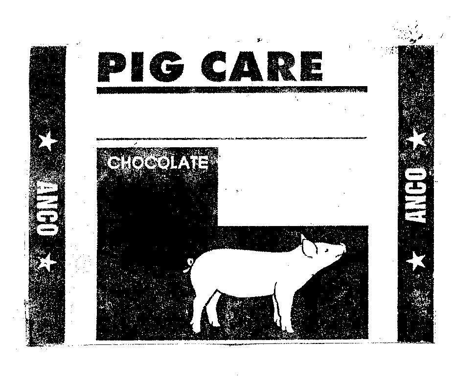 Mẫu nhãn hiệu PIG CARE CHOCOLATE ANCO
