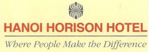 Mẫu nhãn hiệu HANOI HORISON HOTEL Where People Make the Difference