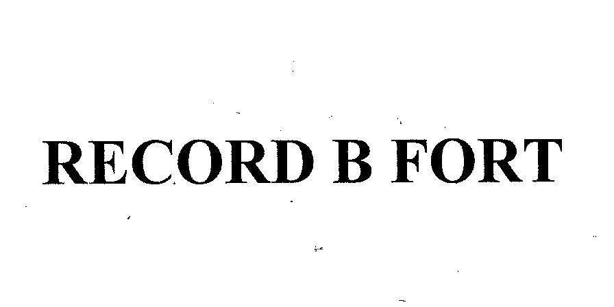 Mẫu nhãn hiệu RECORD B FORT