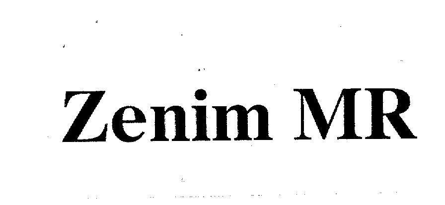 Mẫu nhãn hiệu ZENIM MR