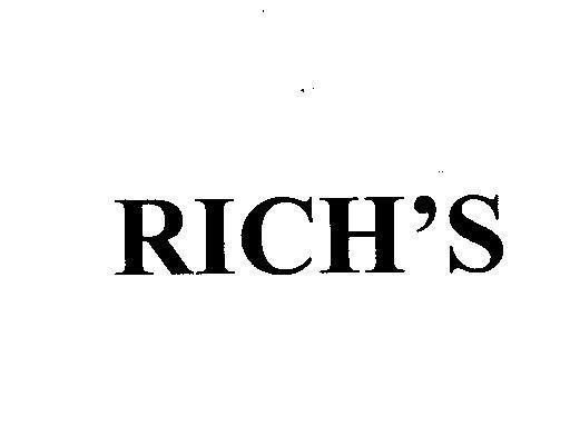 Mẫu nhãn hiệu RICH'S