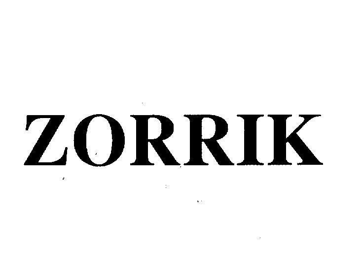 Mẫu nhãn hiệu ZORRIK
