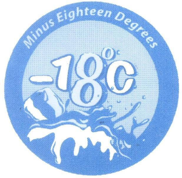 Mẫu nhãn hiệu MINUS EIGHTEEN DEGREES -18oC