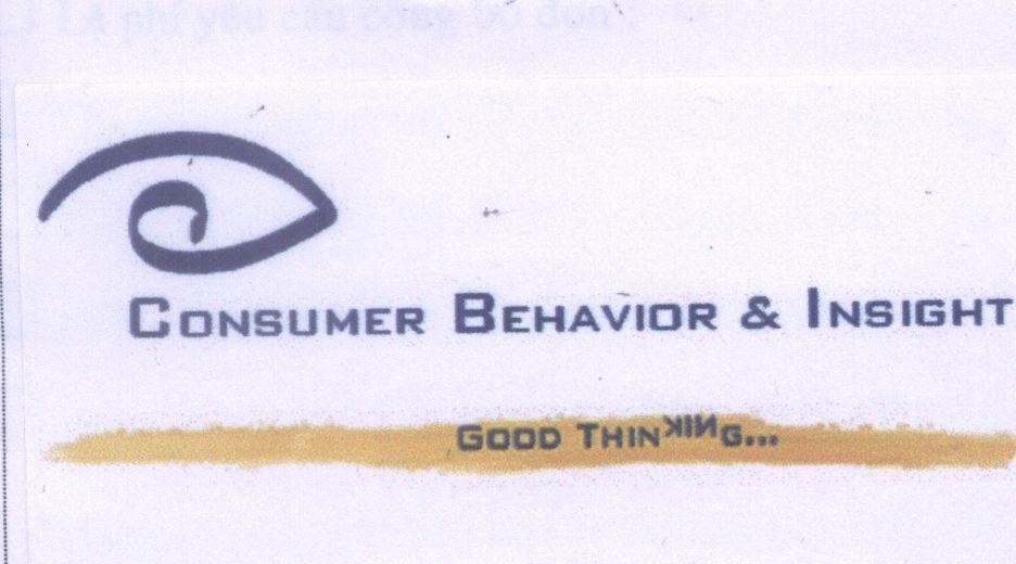 Mẫu nhãn hiệu CONSUMER BEHAVIOR INSIGHT GOOD THINKING