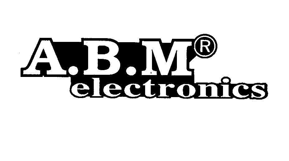 Mẫu nhãn hiệu A B M ABM ELECTRONICS