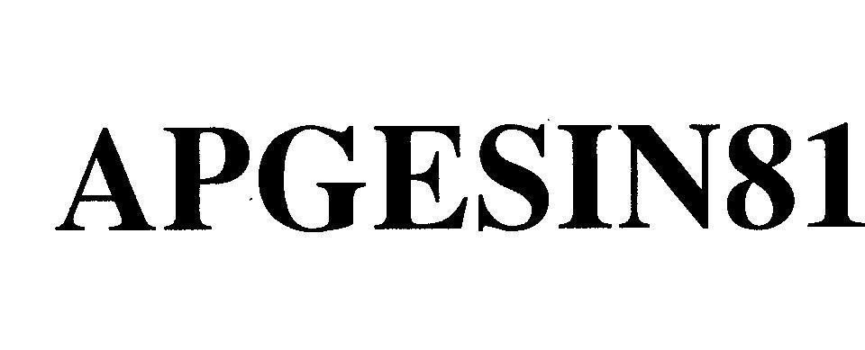 Mẫu nhãn hiệu APGESIN81