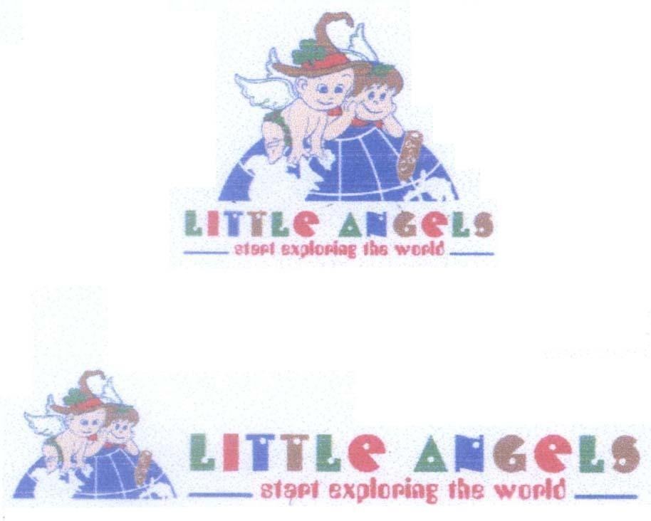 Mẫu nhãn hiệu LITTLE ANGELS start exploring the world