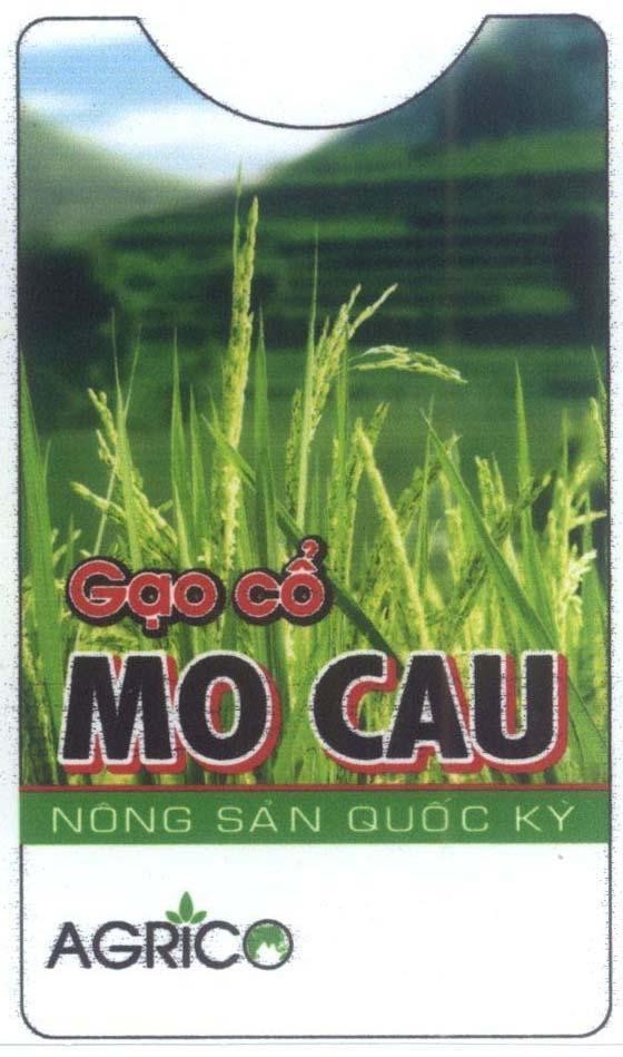 Mẫu nhãn hiệu Mo Cau Quốc Kỳ AGRICO Nông Sản Gạo Cổ
