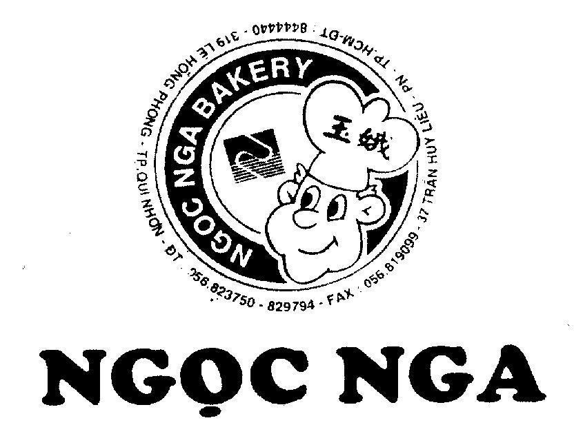 Mẫu nhãn hiệu NGọC NGA BAKERY YUH ER