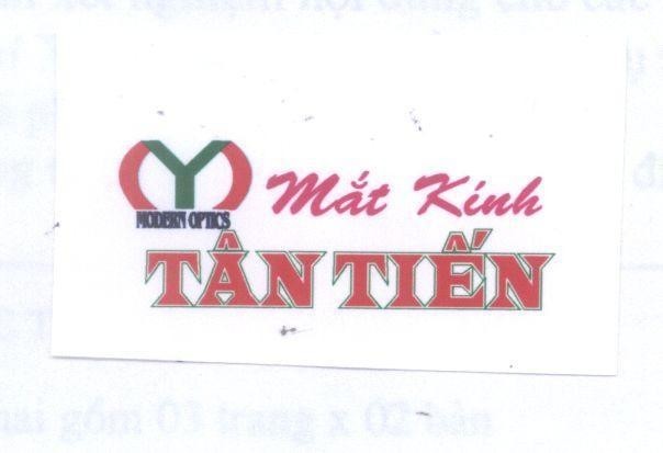 Mẫu nhãn hiệu Tân Tiến Y MODERN OPTICS Mắt Kính