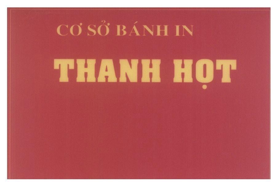 Mẫu nhãn hiệu THANH HọT CƠ SƠ BáNH IN
