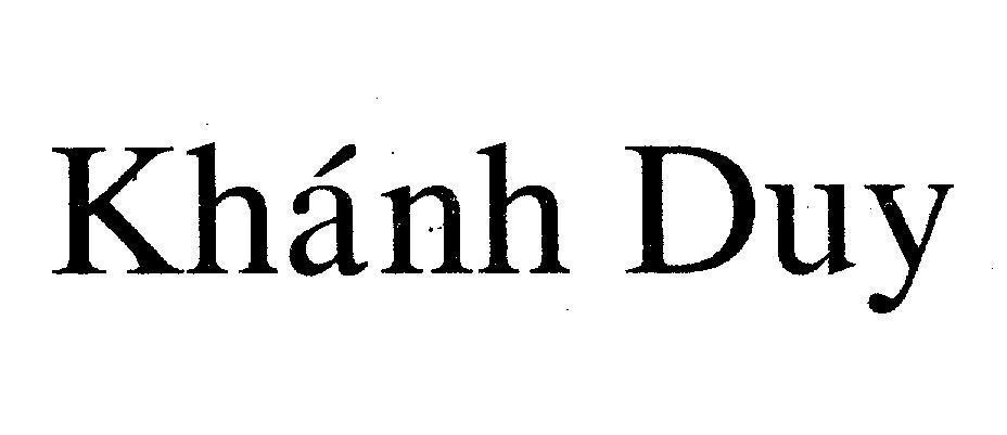 Mẫu nhãn hiệu KHANH DUY