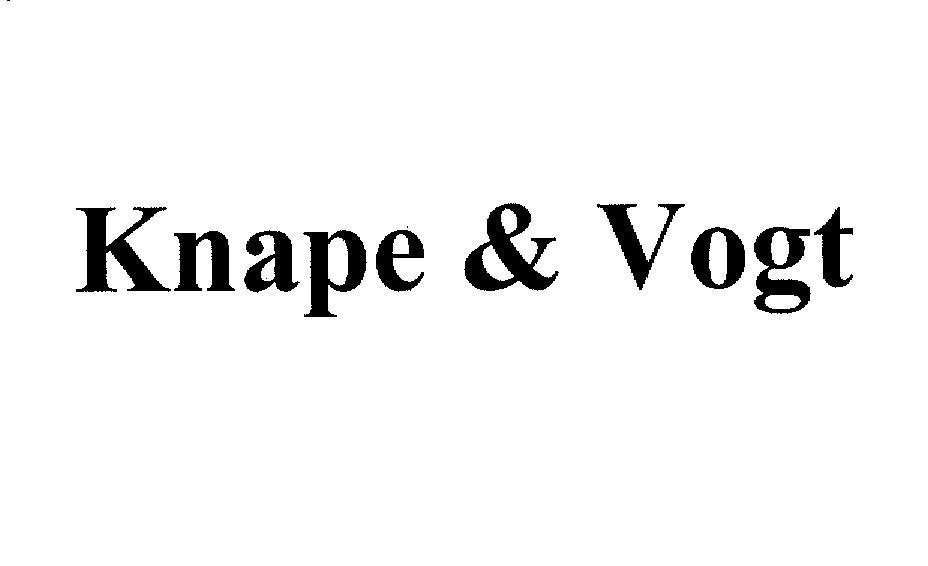 Mẫu nhãn hiệu KNAPE & VOGT