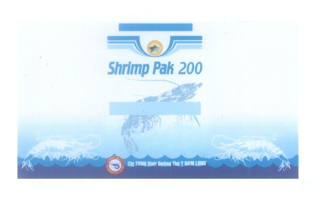 Mẫu nhãn hiệu SHRIMP PAK 200 NAM LONG