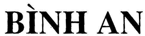 Mẫu nhãn hiệu Bình An
