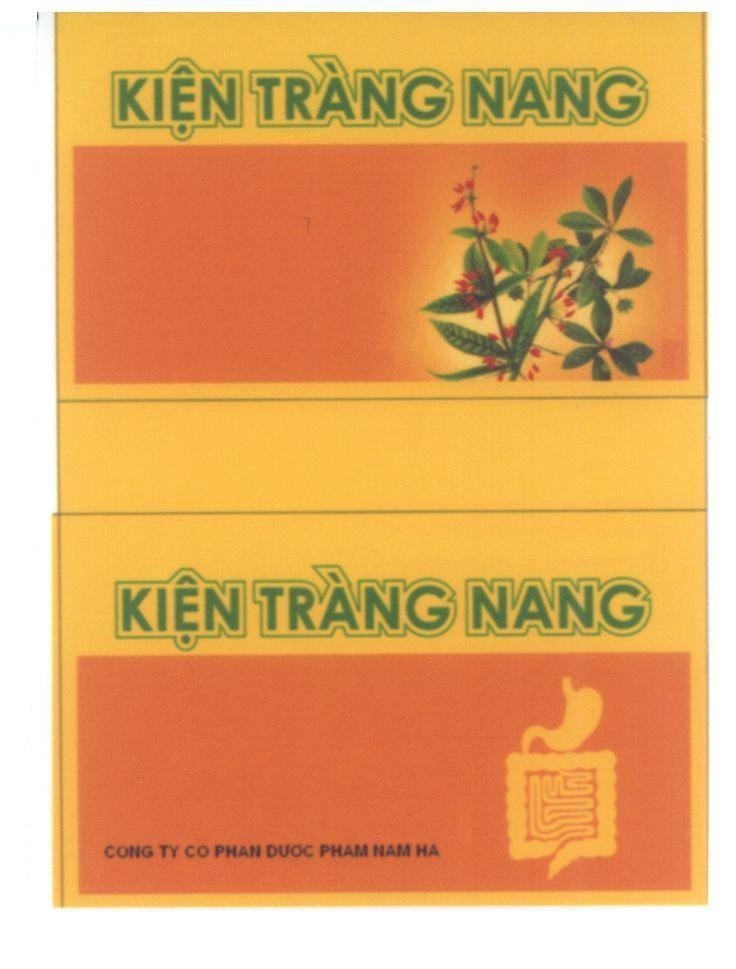 Mẫu nhãn hiệu Kiện Tràng Nang Công ty Cổ phần Dược phẩm Nam Hà