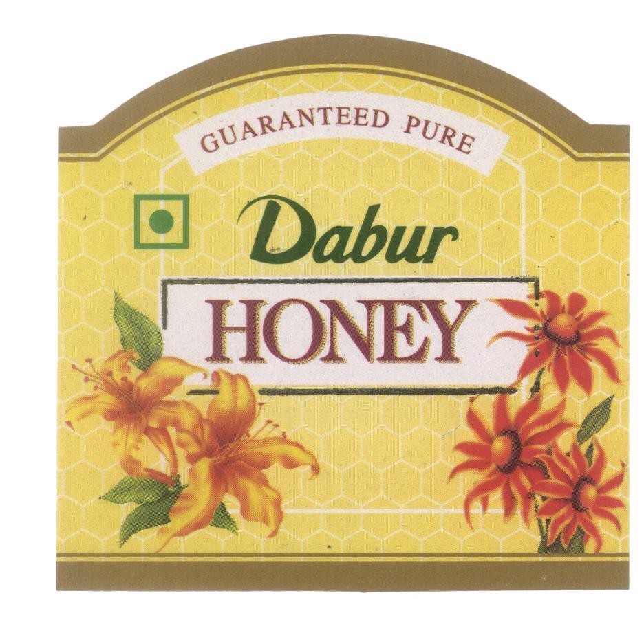 Mẫu nhãn hiệu GUARANTEED PURE DABUR HONEY