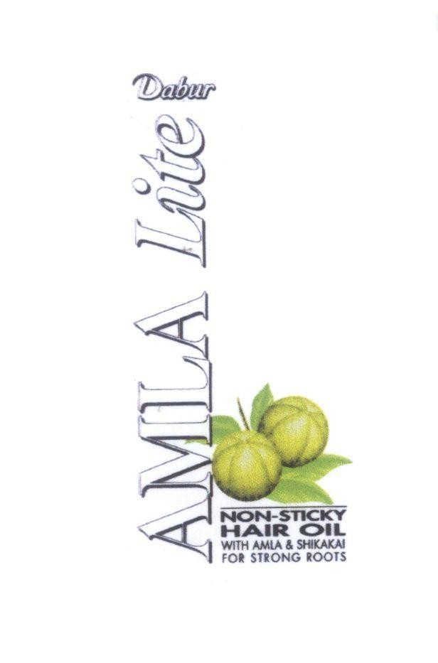 Mẫu nhãn hiệu DABUR AMLA LITE NON STICKY WITH AMLA & SHIKAKAI FOR STRONG ROOTS