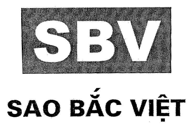 Mẫu nhãn hiệu SBV SAO BắC VIệT