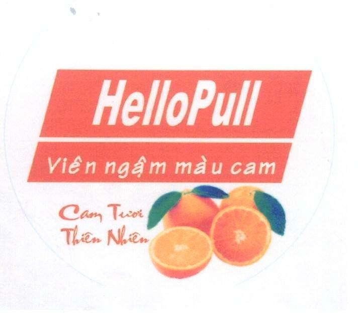 Mẫu nhãn hiệu HelloPull Viên ngậm màu cam Cam Tươi Thiên Nhiên