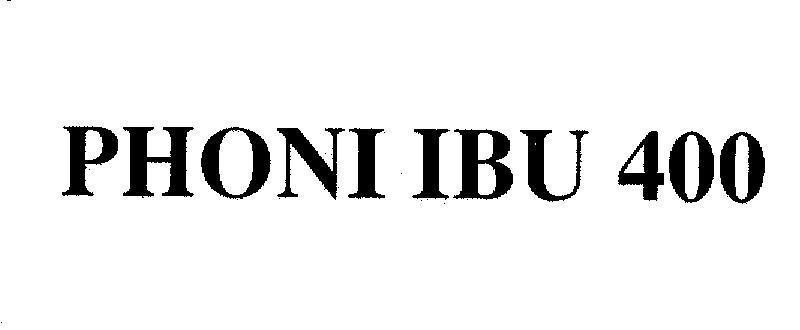 Mẫu nhãn hiệu PHONI IBU 400