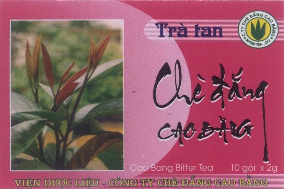 Mẫu nhãn hiệu Trà tan Chè đắng CAO BANG Bitter Tea